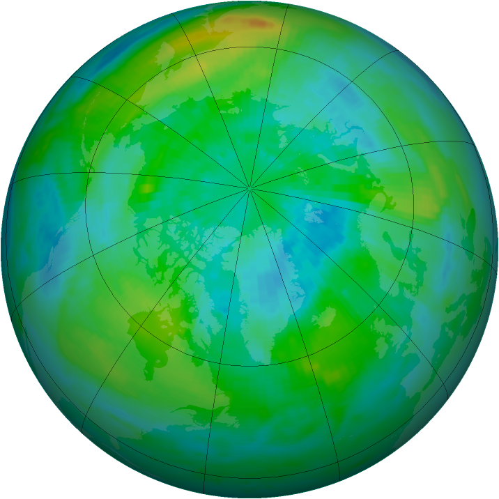 Arctic ozone map for 24 September 1980